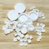 160 PCS Plastic Hole Plug Set - Snap-In Locking Caps in Assorted Sizes (White)