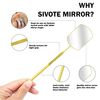 SIVOTE Lash Mirror for Eyelash Extensions UPGRADED DESIGN, Golden