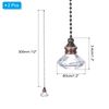 PATIKIL Ceiling Fan Pull Chain, 2 Pack 12" Decorative Diamond Pendant Chain Extender Charm Extension Pull String for Ceiling Fans Light Lamp, Clear