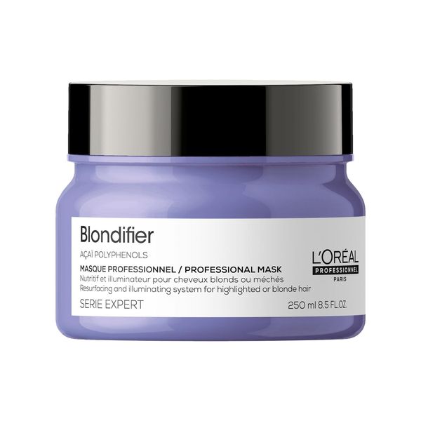 L'Oréal Professionnel Paris Maschera professionale per capelli biondi Blondifier Serie Expert, Formula ricostituente e illuminante, 250 ml