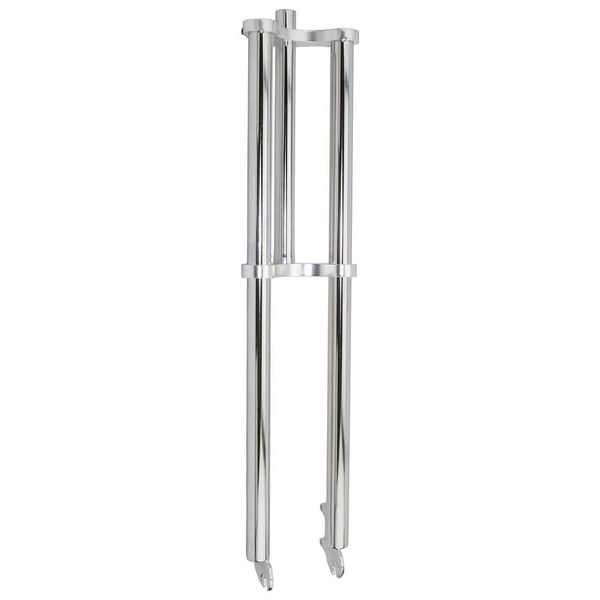 Alta Bicycle Steel Adjustable Chopper Fork 1-1/8" Threadless, Multiple Colors (Chrome)
