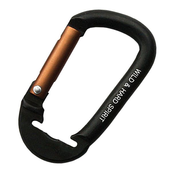 KAKURI Aluminum Carabiner, 0.2 inch (6 mm), Black