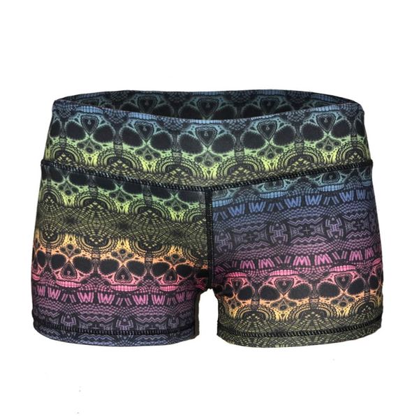 Epic MMA Gear Yoga Stretch Booty Shorts (X-Small, Skull Multi)