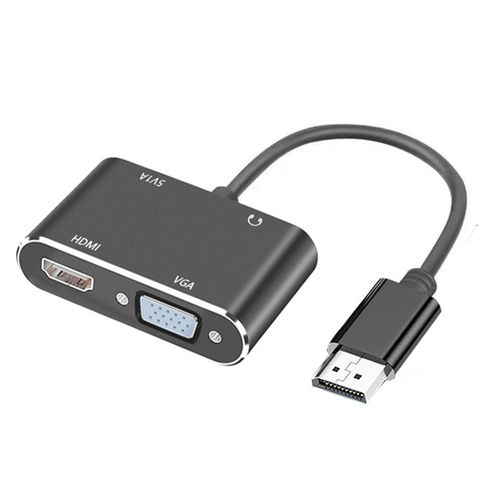 TIMEJONS HDMI Splitter for MacBook Pro/Air, 2 in 1 HDMI to VGA Multiport Converter Adapter for HDMI Output and VGA Big Screen Display, for MacBook pro air, HDTV, Laptop, Desktop, Monitor