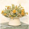 FALL Artificial Mustard Yellow Woolyhead Eucalyptus Half Sphere Greenery Flower