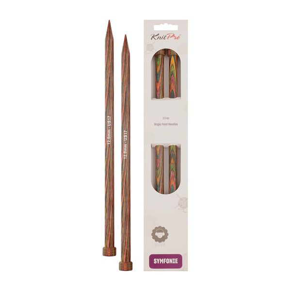 KnitPro Symfonie Single Pointed Needles 10" (25cm) | 12.00mm