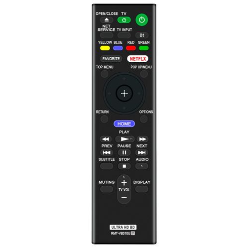 RMT-VB310U Replace Audio Remote Control Compatible with Sony Blu-ray Player UBP-X1000ES UBPX1000ES UBP-X800B UBPX800B UBP-X800 UBPX800 UBP-UX80 UBPUX80 UBP-X800M2 UBPX800M2