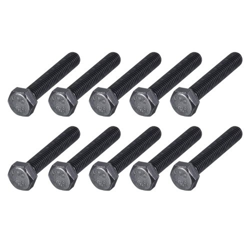 METALLIXITY Hex Bolts (M8-1.25x45mm) 10Pcs, 8.8 Grade Carbon Steel Fully Threaded Black Oxide, Coarse Thread UNC Hex Head Screw Bolt - for Furniture Repair