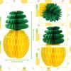 KESOTE 12 Packs Pineapple Honeycomb Hanging Decor 8'' Pineapple Tissue Paper for Hawaiian Party Decoration Tropical Themed Luau Party Summer Party