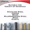 Deburring External Chamfer Tool, with Tungsten Carbide Blade, Deburring Chamfering Drill Bit, Remove Burr Tools Quick Release Hex Shank. Improved Durability and Sharpness. Fits 1/8" to 3/4".