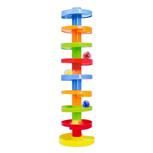 WEofferwhatYOUwant Educational Ball Drop Toy for Kids - Spinning Swirl Ball Ramp 2 Sets Activity Toy for Toddlers and Babies Safe for 9 Months and up.