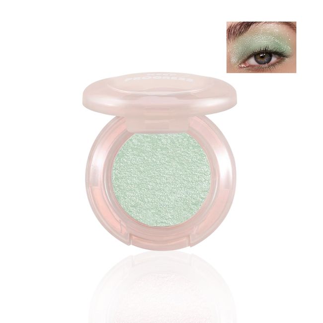 Booben Glitter Eyeshadow, Highly Pigmented Eye Shadow Highlighter to Create Metallic Shimmer Finishes, Blendable Smudge-proof Sparkling Shiny Eye Makeup for Women