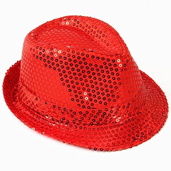 Red Sequin Gangster Hat