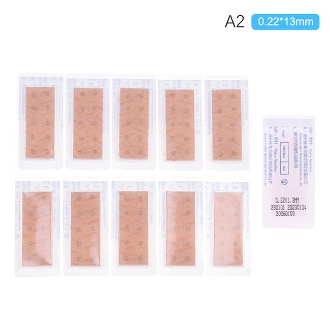 Ear Acupuncture Needle Disposable Press Sticker Patch Skin Massage Relaxation 100 Pieces, [01] 0.22x15mm