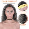 CINHOO Long Wavy Black Wig with Curtain Bangs Shag Haircut Wig for Women Curly Wavy Wigs,26 Inch Middle Part Curly Wavy Wig (T005-Grey, 16inch)