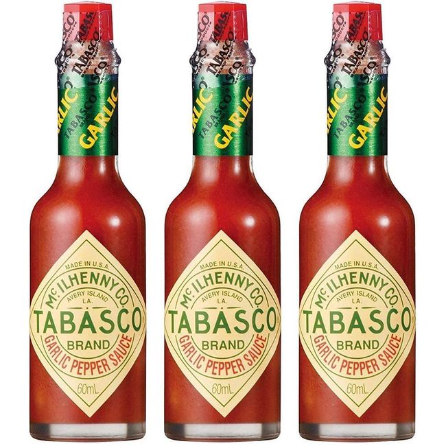 Tabasco Garlic Sauce, 2.4 fl oz (60 ml) x 3 Sets