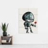 Artery8 Robot With Flower Illustration XL Giant Panel Poster (8 Sections)