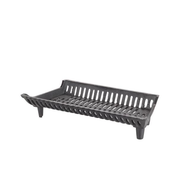 Liberty Foundry Fireplace Grate 27" Cast Iron Heavy-Duty Painted Black Finish