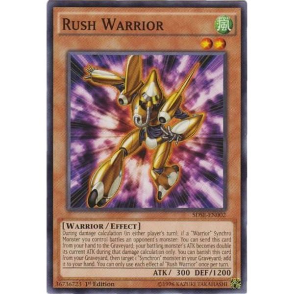 Yu-Gi-Oh! - Rush Warrior (SDSE-EN002) - Structure Deck: Synchron Extreme - 1st Edition - Common