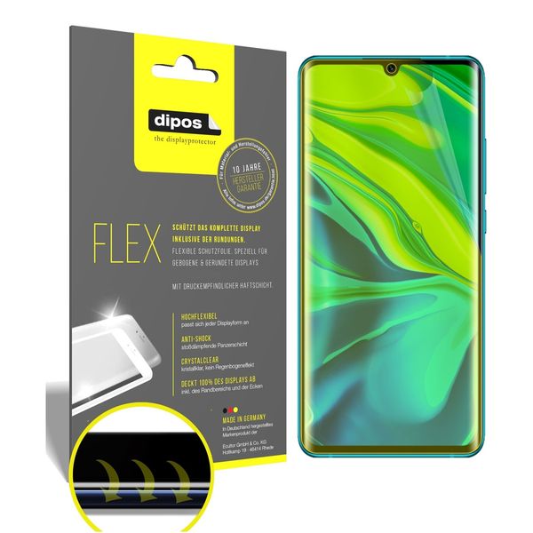 2x Screen Protector for Xiaomi Mi Note 10 Lite Protective Film covers 100% dipos
