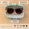 LAGO TERRA Geometric Leaf Print Hard Shell Sunglasses Case - Willow (Large)