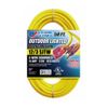 US Wire 74050 12 3 SJTW Yellow Vinyl Cord with Illuminated Plugs 50 Feet