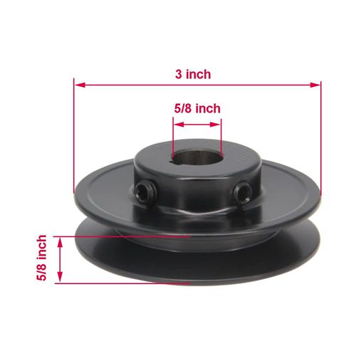 Befenybay AK30-5/8 Bore Single Groove Web Washer, 3" OD, 5/8" Bore, V-belt Pulley, Cast Iron