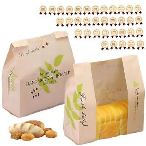 Pack Paper Bread Bags for Homemade Bread Sourdough Bread Bags with Window 35