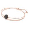 Swarovski Ginger bangle, Gray, Rose gold-tone plated