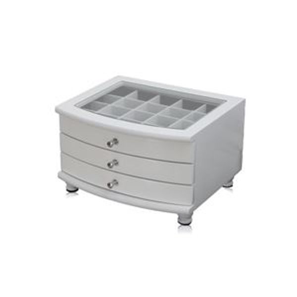 Accessory Box Jewelry Box 3 Tiers Width Approximately 30cm White With Legs With Handle Drawer Completed Product Living Room Valuables ds-2381154