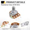 sourcing map 20 Pack WH148 Potentiometer B1M Ohm Single-Joint Variable Resistors 3 Terminals Linear Taper Rotary for Audio Volume Control