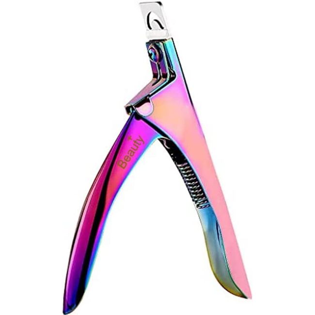 Acrylic False Nail Clipper Stainless Steel Multicolour Nail Tip Cutter, Trimmer, Fake Nail Clippers Beauty+