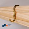Narrow Picture Rail Hooks Brass Finish - 10 Pack - Molding Hooks