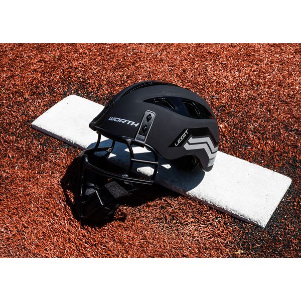 Worth Legit Slowpitch Softball Pitcher's Mask, Black