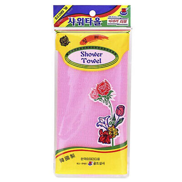 Shower Towel, Pink, 1 Count