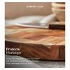 Barbary & Oak Round Acacia Chopping Board Chevron