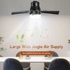 2 in 1 Ceiling Fans With Lights E27 30W Socket Fan Dimmable LED Lamp With Remote