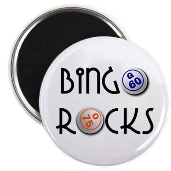 BINGO ROCKS 2.25 Fridge inch Fridge Magnet
