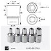 HYCDIYTS 14pcs E Shape Torx Socket Set Star Shape Flower Socket Wrench Screw Removal E-Type Socket with Storage Box (Black)