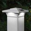 Classy Caps SL4400 PVC Windsor Solar Post Cap, 4" x 4", White