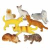 Assorted Plastic Cat Figures - 12pk