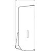 Brushed stainless steel wall mounted liquid soap dispenser 1000 ml