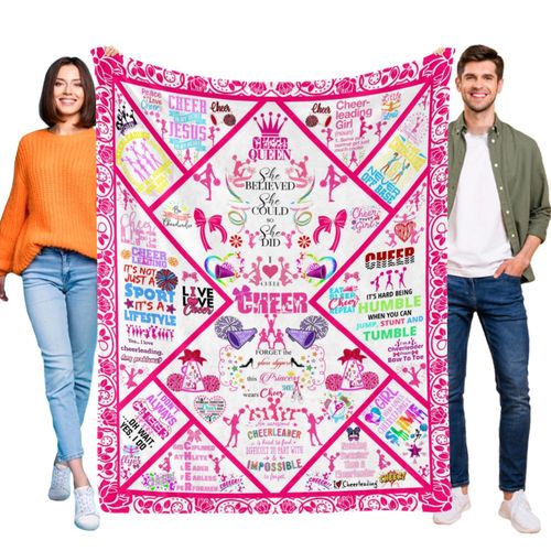 Cheerleader Gifts Blanket - Cheer Gifts For Cheerleaders,Cheerleading Blanket Gifts,Gifts For Cheerleaders,Cheerleading Gift Ideas,Cheer Coach Gift,Cheer Blankets For Girls Teens Women 50x40 Inch