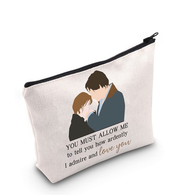 J Austen Geschenk Mr Darcy Make-up-Tasche Elizabeth Bennet Kosmetiktasche Klassisches literarisches Geschenk Bücherwurm Geschenk Buch Club Geschenk, Mr. Darcy