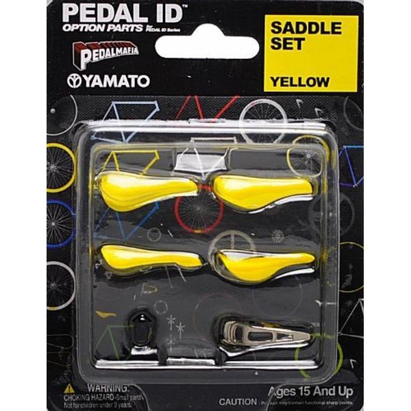 Pedal Id 1:9 Scale Bicycle: Saddle Set: Yellow