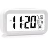 Digital Alarm Clock Battery Operated/Night Light/Indoor Temperature, Small Digit