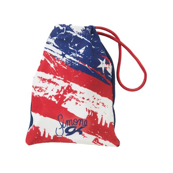 GK Gymnastics Grip Bag for Girls & Women Simone Biles (Red, White & Blue) | Holds Leotards, Gymnast Gear & Ballet Shoes