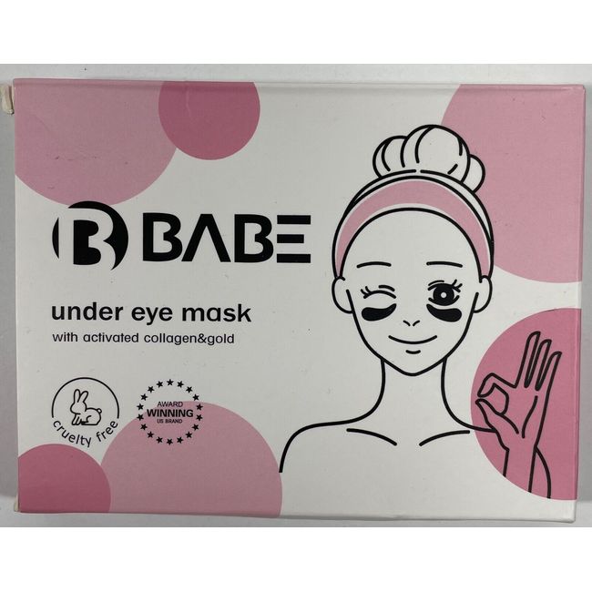 BABE under eye mask with activated collagen & gold New And Sealed Cruelty Free