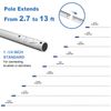 Poolvio 5-in-1 Pool Cleaning Kit - Includes Semi-Deep Skimmer Net, Aluminum L...