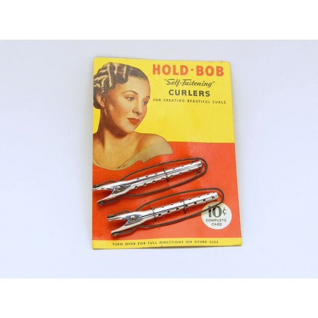 Vintage Hold Bob Self Fastening Curlers NEW in Package 40s Hair Retro Styling Sm